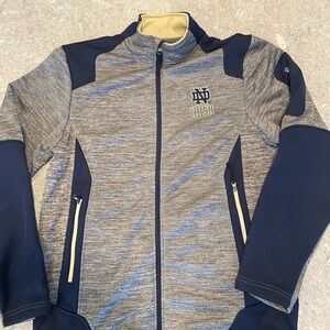 Notre Dame Colosseum Gray and Navy Performance Jacket